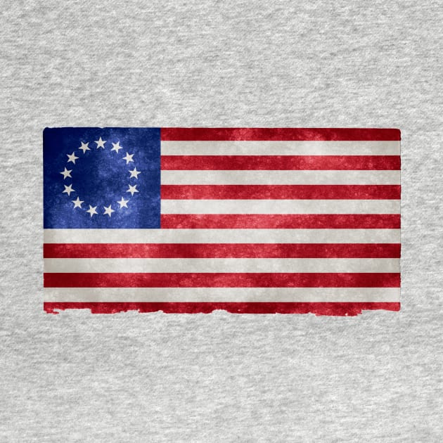 Distressed Betsy Ross Flag 1776 by Trendy_Designs